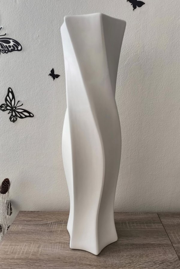 Váza bílá kroucená maxi - Vázy