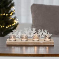Dekorace na 4 svíčky K2251-28 Vánoce - vánoční figurky, andílci, dekorace, vánoční ozdoby, tašky, svíčky a svícny - Svítidla - Svícny