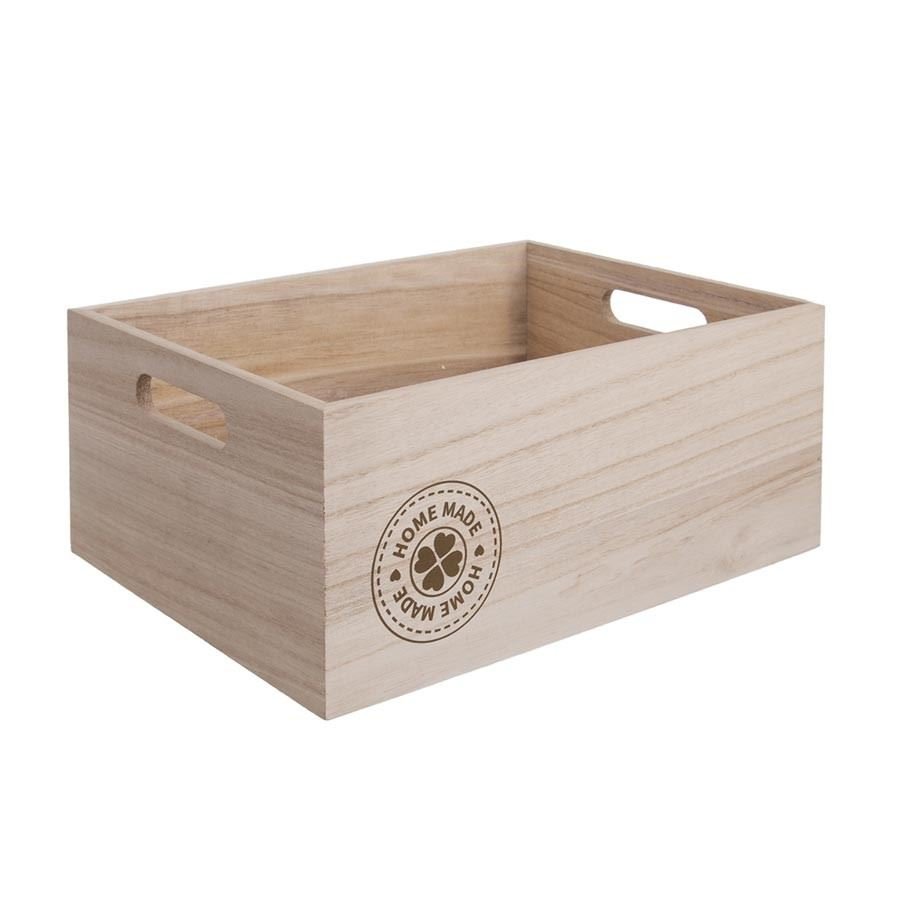 Dřevěná bedýnka HOME MADE O0010 - Krabičky, stojánky a zásobníky