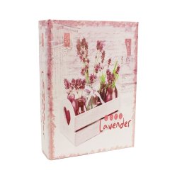 Dřevěná kniha Levandule, velká D0996/V Nábytek - Bytové doplňky a dekorace - Doplňky do ložnice - Úložné boxy