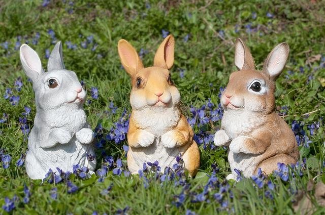 Králík panáčkující polyston 3 barvy - Polystonové a keramické figurky