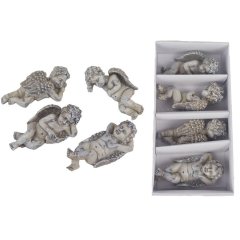 Dekorační andílek, 4 ks X4386 Nábytek - Bytové doplňky a dekorace - Sváteční dekorace - Vánoční dekorace