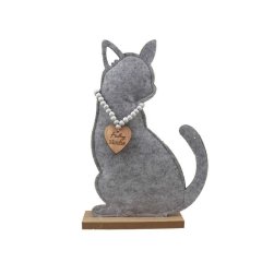 Dekorační kočka X3876/2 Nábytek - Bytové doplňky a dekorace - Sváteční dekorace - Velikonoční dekorace