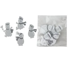 Dekorační sněhuláci, 4 ks K3495 Nábytek - Bytové doplňky a dekorace - Sváteční dekorace - Vánoční dekorace
