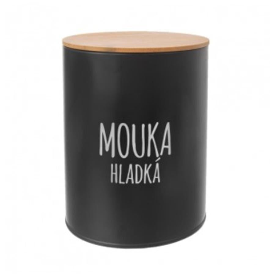 Dóza Mouka hladká BLACK O0164 - Dózy na potraviny