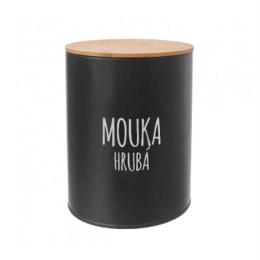 Dóza Mouka hrubá BLACK O0148 - Dózy na potraviny