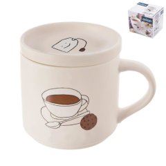 Dům, byt a zahrada - Hrnek porcelánový + víčko čaj 0,45 l O0495 Hrnek porcelánový + víčko čaj 0,45 l O0495