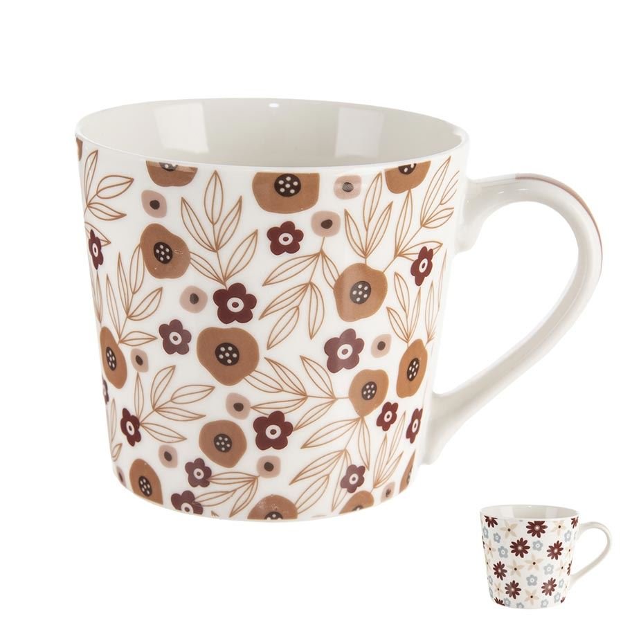 Hrnek porcelánový KVĚT 0,44 l mix sada 4 ks O0354 - Dům, byt a zahrada