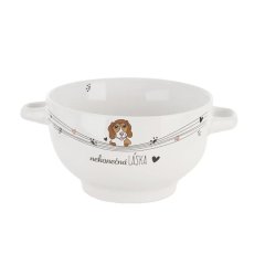 Dům, byt a zahrada - Miska keramická NEKONEČNÁ LÁSKA pes průměr 14 cm O0348 Miska keramická NEKONEČNÁ LÁSKA pes průměr 14 cm O0348