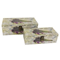 Nábytek Bytové doplňky a dekorace Doplňky do ložnice Úložné boxy - Šperkovnice Levandule, 2ks D1625 Šperkovnice Levandule, 2ks D1625