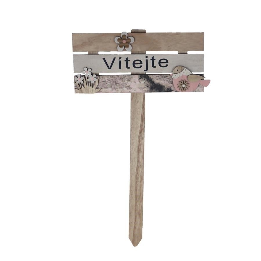 Nábytek - Bytové doplňky a dekorace - Sváteční dekorace - Velikonoční dekorace - Zápich - VÍTEJTE D4857 Zápich - VÍTEJTE D4857 - Velikonoční dekorace
