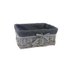 Nábytek Bytové doplňky a dekorace Doplňky do ložnice Úložné boxy - Zásuvka s látkou šedá střední P1376/S Zásuvka s látkou šedá střední P1376/S