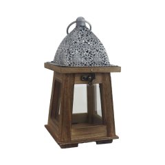 Dřevěná lucerna D7083 Nábytek - Bytové doplňky a dekorace - Vůně do bytu a svíčky - Svícny