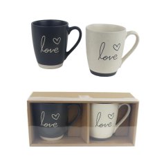 Dům, byt a zahrada - Keramický hrnek Love, 2 ks X6969 Keramický hrnek Love, 2 ks X6969