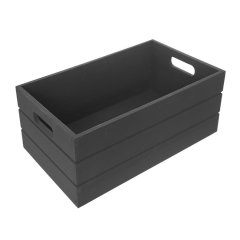 Bedýnka dřevo 26x16x11 cm antracitová Hobby - Dárkové koše