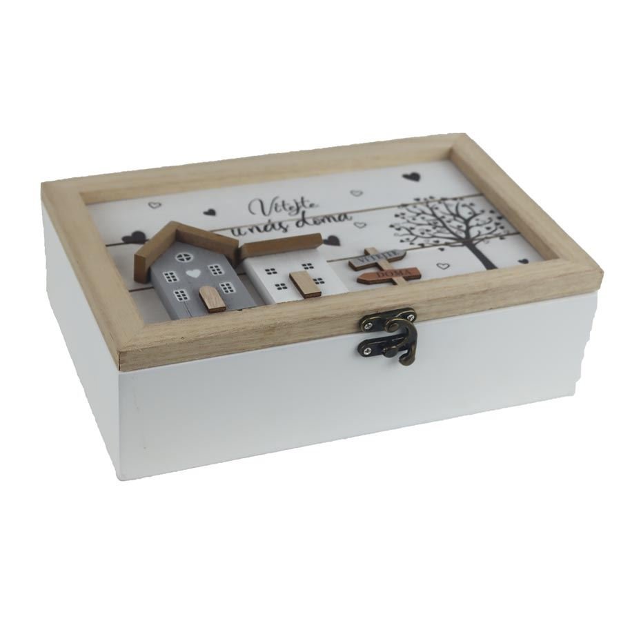 Nábytek - Bytové doplňky a dekorace - Doplňky do ložnice - Úložné boxy - Dřevěný box D6804 Dřevěný box D6804 - Úložné boxy