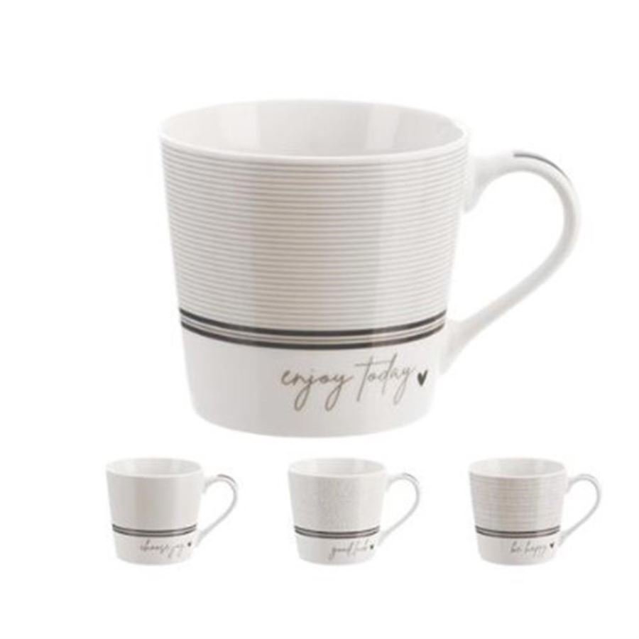 Dům, byt a zahrada - Hrnek porcelánový LINKA 0,44 l MIX sada 4 ks Hrnek porcelánový LINKA 0,44 l MIX sada 4 ks - Dům, byt a zahrada