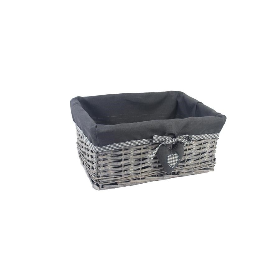 Zásuvka s látkou šedá malá P1376/M - Úložné boxy