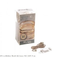 LED světýlka žlutá IN lano 20 LED 2 m Nábytek - Bytové doplňky a dekorace - Sváteční dekorace - Vánoční dekorace