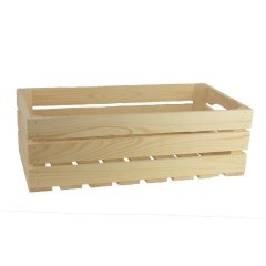 Hobby Dárkové koše - Dřevěná bedýnka přírodní, 097020 Dřevěná bedýnka přírodní, 097020