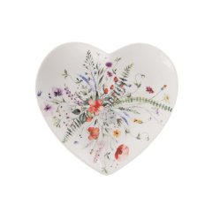 Talíř porcelánový dezertní MÁK srdce 17,5x17 cm O0558