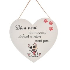 Cedule dřevo srdce DOG HOME O0523 Elektronika - Počítače a kancelář - Kancelářské potřeby - Dárkové potřeby