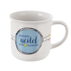 Hrnek porcelán NEJLEPŠÍ UČITEL 0,34 l O0582 Dům, byt a zahrada