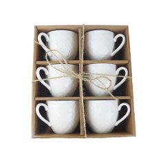 Hrnek porcelánový WHITELINE 0,25 l sada 6 ks O0282 Dům, byt a zahrada