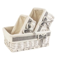 Zásuvka bílá s látkou S/3 P1374 Nábytek - Bytové doplňky a dekorace - Doplňky do ložnice - Úložné boxy