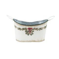 Vánoční plechový obal oválný K3904/1 Dům, byt a zahrada