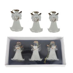 Nábytek Bytové doplňky a dekorace Sváteční dekorace Vánoční dekorace - Anděl k zavěšení, 3 ks S0464 Anděl k zavěšení, 3 ks S0464