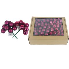 Nábytek Bytové doplňky a dekorace Sváteční dekorace Vánoční dekorace - Skleněné baňky na drátku bordeaux, pr.2,5 cm, S0571-09/BOX 144 ks Skleněné baňky na drátku bordeaux, pr.2,5 cm, S0571-09/BOX 144 ks