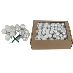 Skleněné baňky na drátku perleťové, pr.2,5 cm, S0571-26/BOX 144 ks Nábytek - Bytové doplňky a dekorace - Sváteční dekorace - Vánoční dekorace