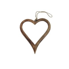 Srdce mango závěsné O0339/1 Nábytek - Bytové doplňky a dekorace - Sváteční dekorace - Vánoční dekorace