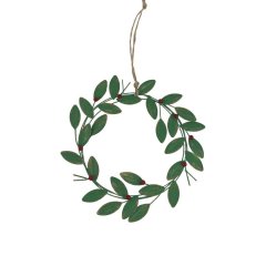 Kovová dekorace k zavěšení věneček K4355 Nábytek - Bytové doplňky a dekorace - Sváteční dekorace - Vánoční dekorace