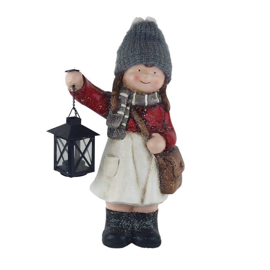 Nábytek - Bytové doplňky a dekorace - Sváteční dekorace - Vánoční dekorace - Dekorace holčička s lucerničkou X7461 Dekorace holčička s lucerničkou X7461 - Vánoční dekorace
