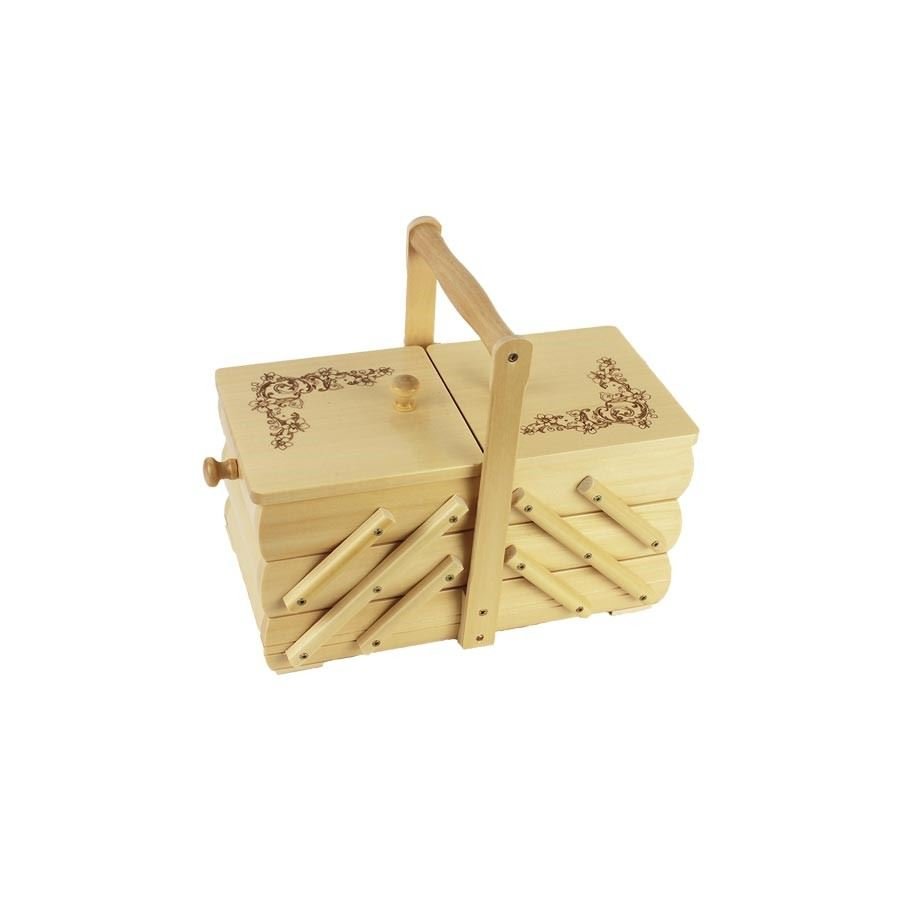 Kazeta rozkládací přírodní s gravírovaním malá 0960005/01 - Kazety na šití