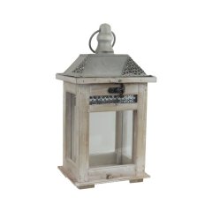 Dřevěná lucerna D7094 Nábytek - Bytové doplňky a dekorace - Vůně do bytu a svíčky - Svícny