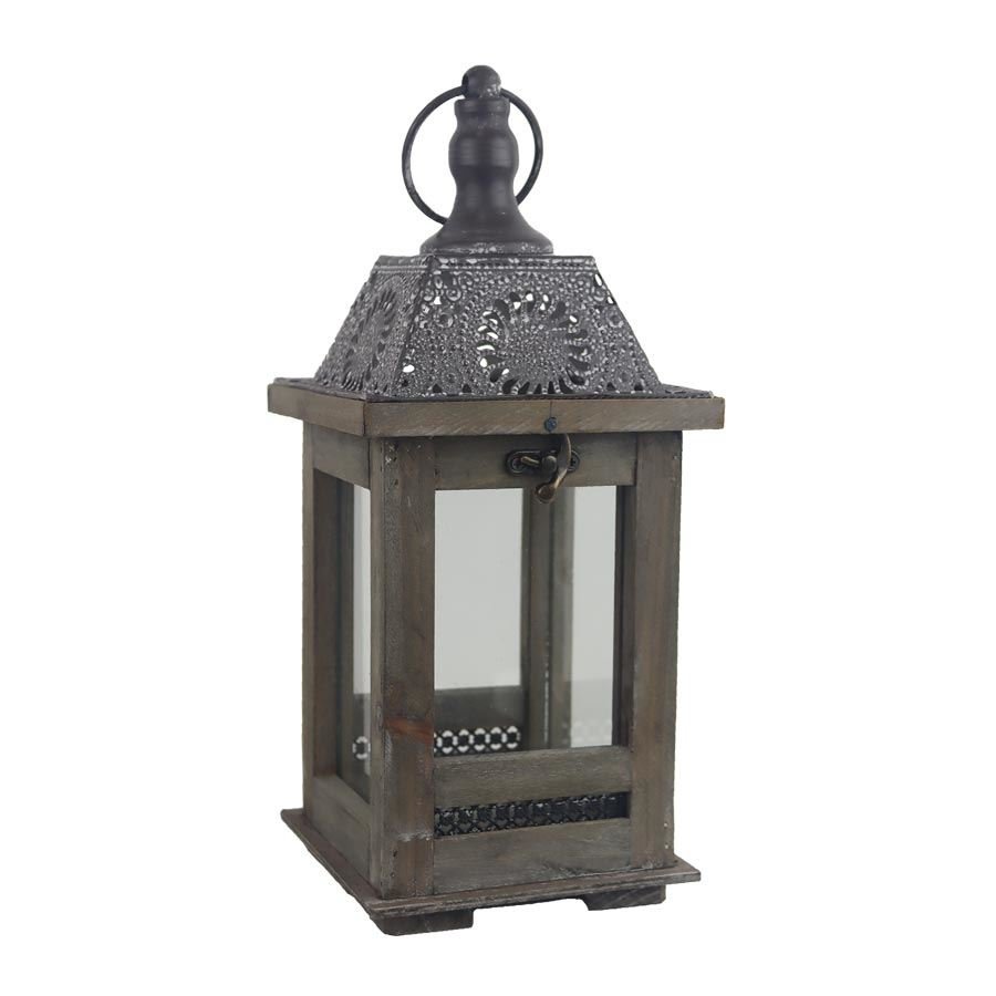 Dřevěná lucerna D7099 - Svícny