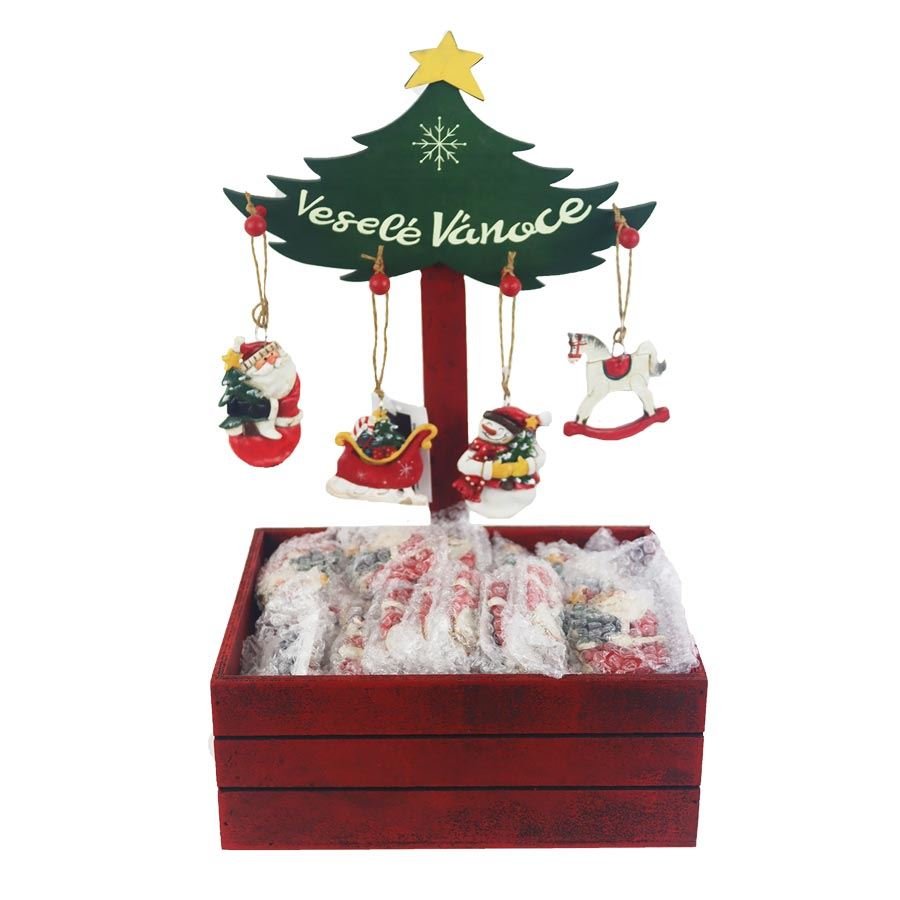 Ozdoby na stromeček v boxu, 72 ks X6383 - Vánoční dekorace