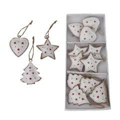 Vánoční ozdoby k zavěšení, 12 ks K4337 Nábytek - Bytové doplňky a dekorace - Sváteční dekorace - Vánoční dekorace