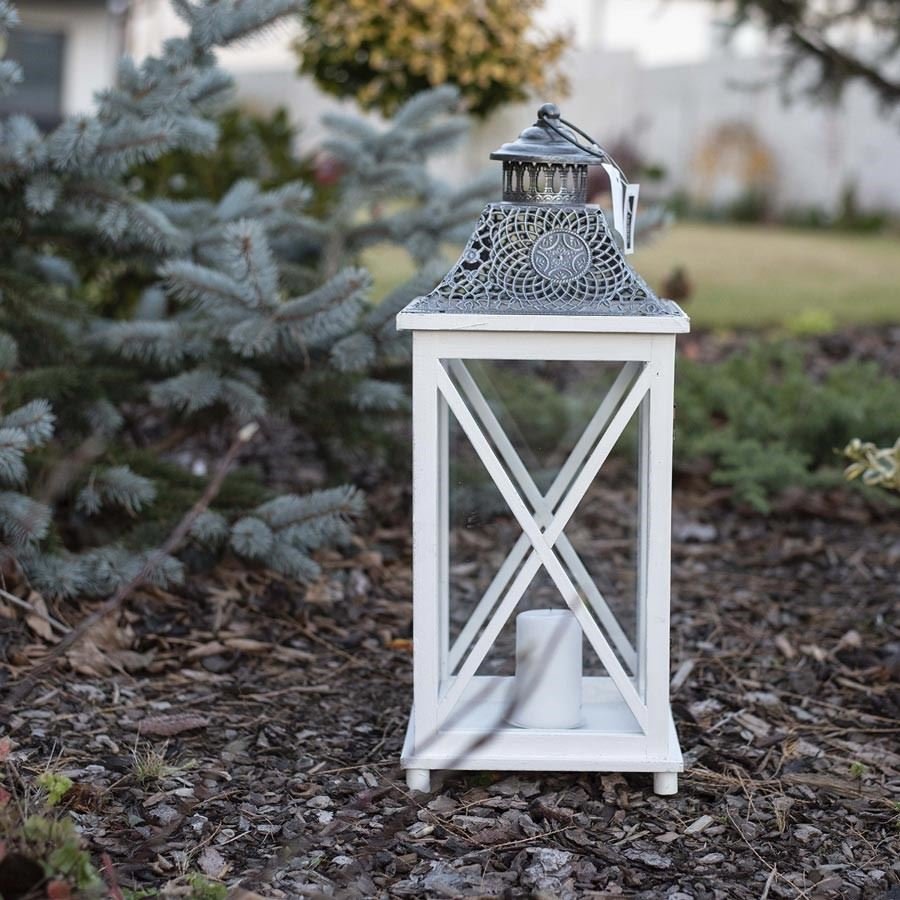 Dřevěná lucerna D3136/ Velká - Svícny