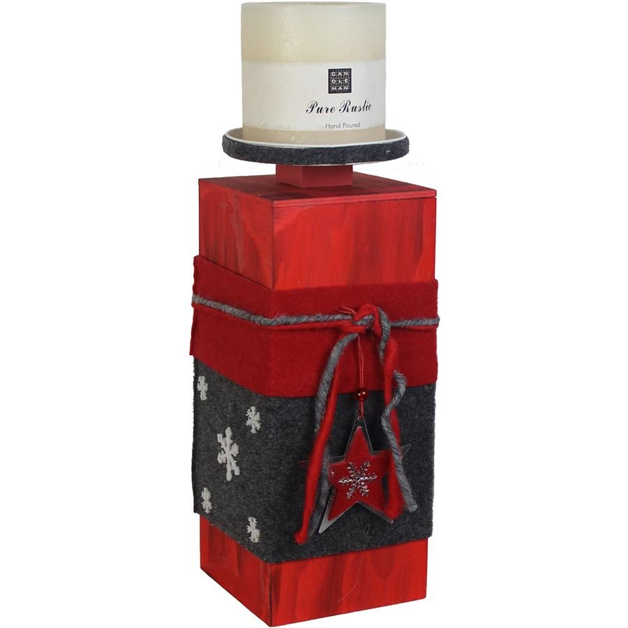 dřevěný svícen velký, D0038 - Svícny