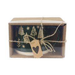 Keramický hrnek se stromečky v krabičce X7648/S1 Dům, byt a zahrada