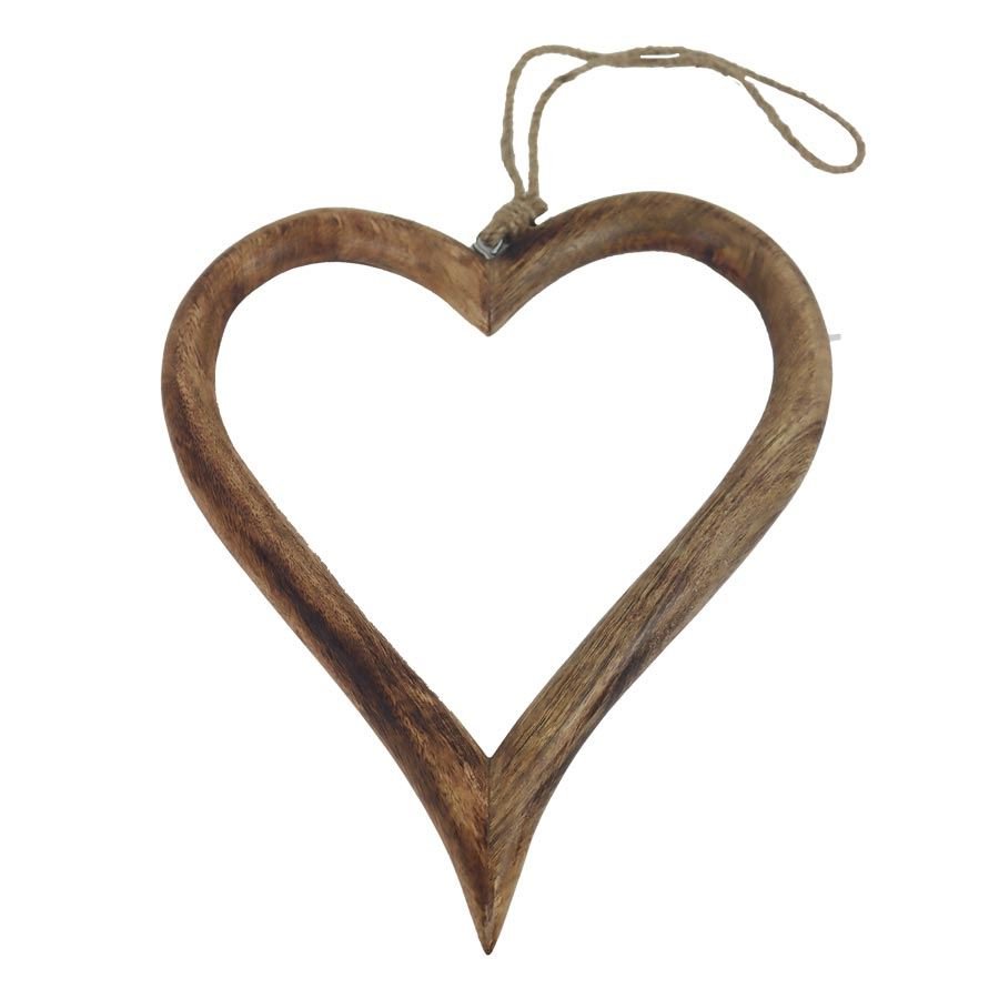 Srdce mango závěsné O0339/2 - Vánoční dekorace