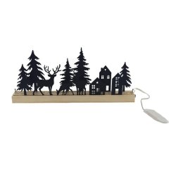 Dekorace krajina s LED osvětlením K3491 Nábytek - Bytové doplňky a dekorace - Sváteční dekorace - Vánoční dekorace