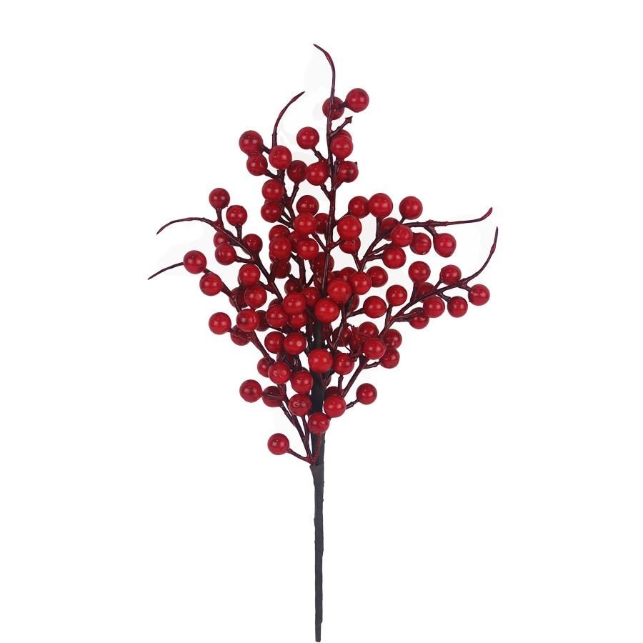 Nábytek - Bytové doplňky a dekorace - Květiny a stojany - Květiny - Dekorační větvička s bobulemi P2355-08 Dekorační větvička s bobulemi P2355-08 - Květiny