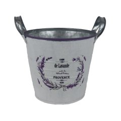 Květináč plechový motiv levandule K4595/3