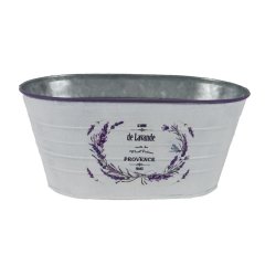 Květináč plechový motiv levandule ovál K4596/2