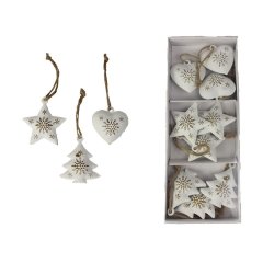 Vánoční dekorace k zavěšení, 9ks K1938 Nábytek - Bytové doplňky a dekorace - Sváteční dekorace - Vánoční dekorace